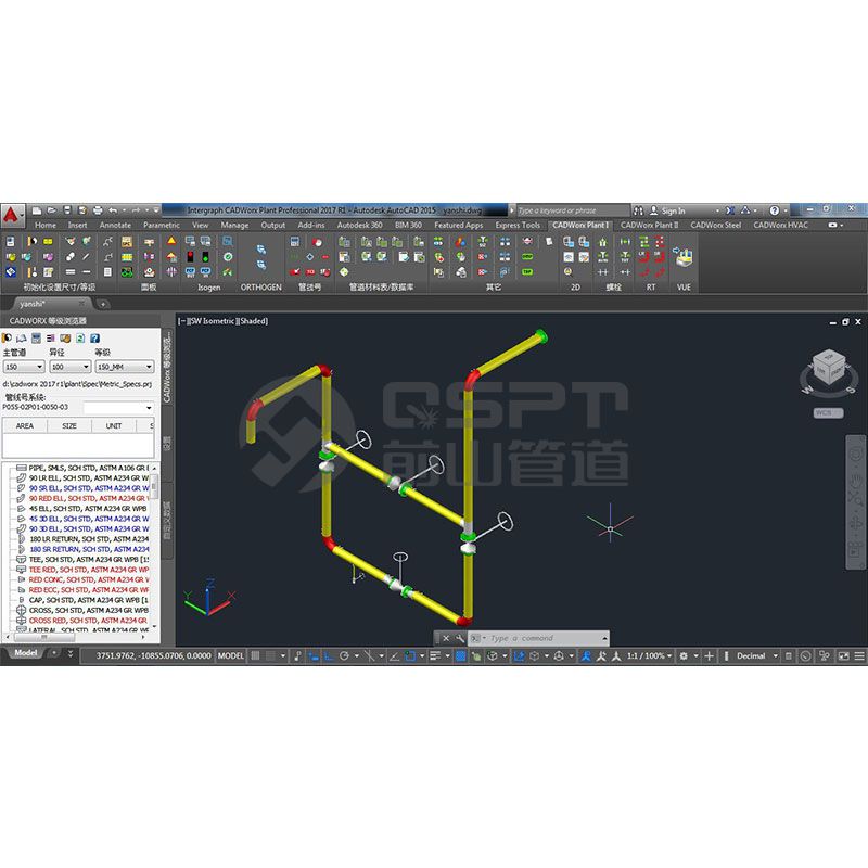 Software de diseño de detalles de la prefabricación de fábrica de tuberías