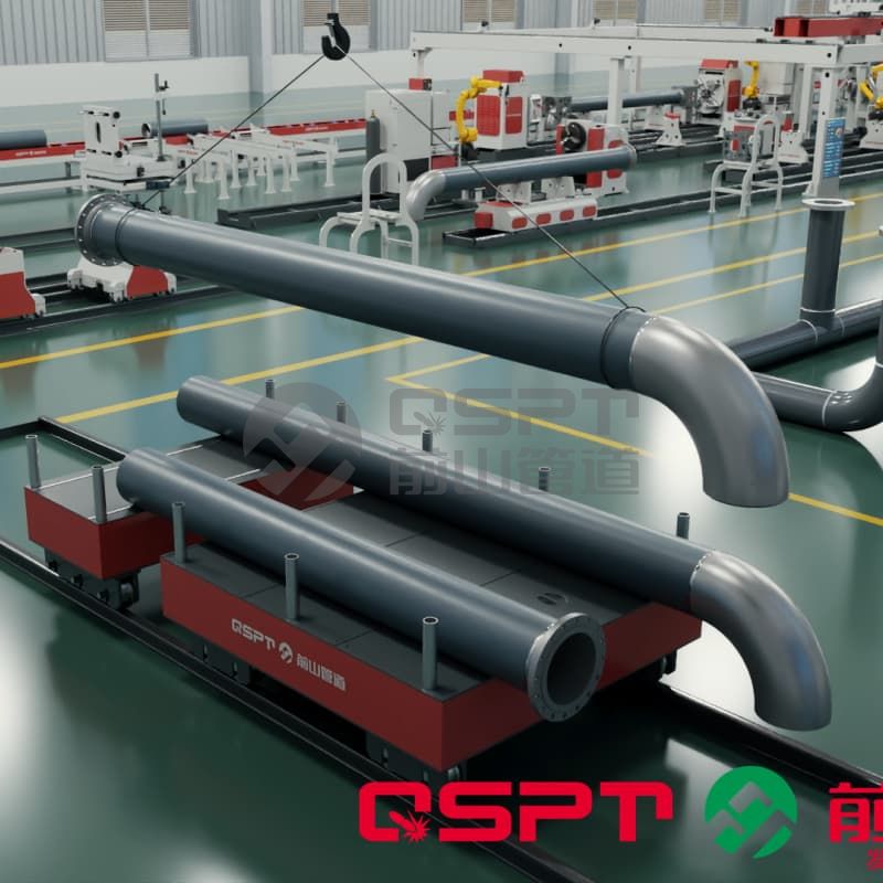 Remote control RGV trolley transportation system for pipe sections