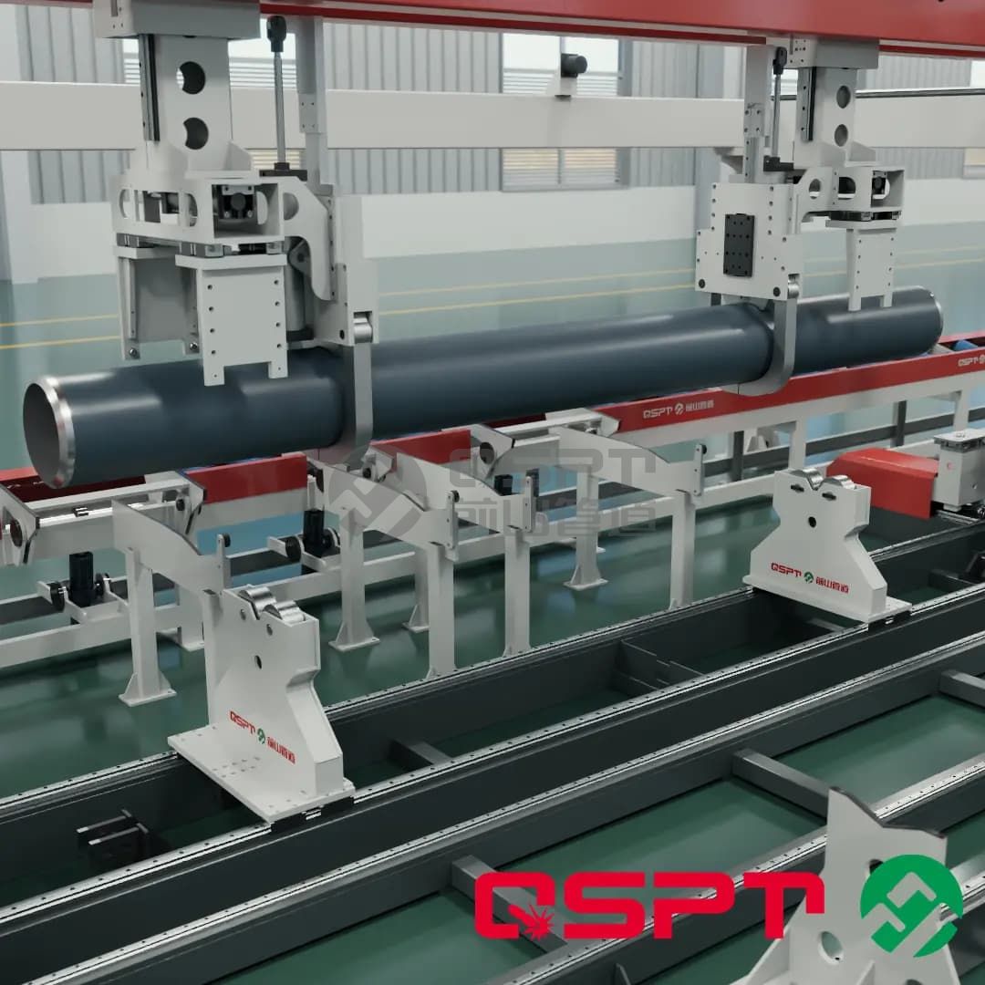 Large caliber pipe mechanical arm lifting system